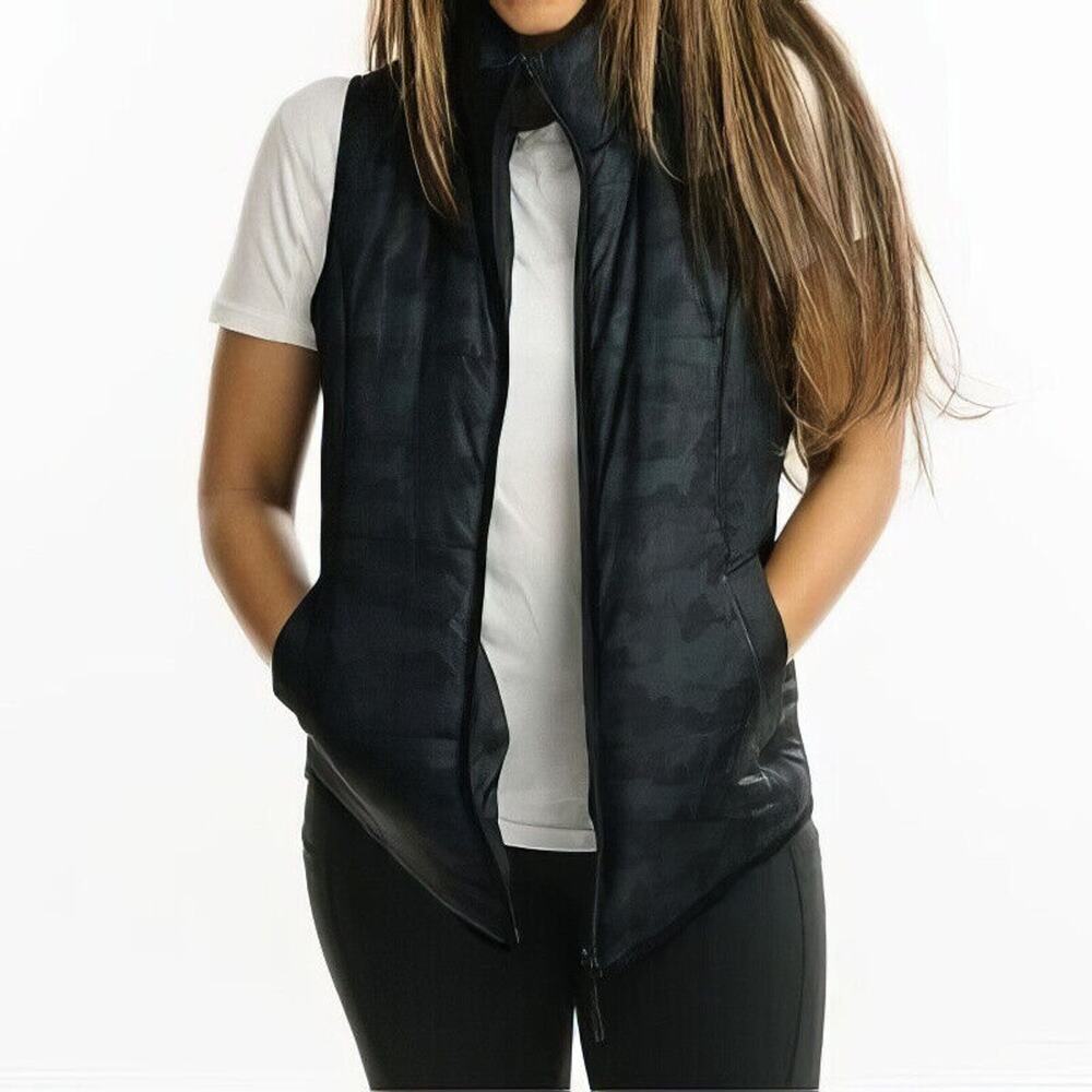 *NWT* Zyia Gray Camo Sawatch Puffy Vest Size Small